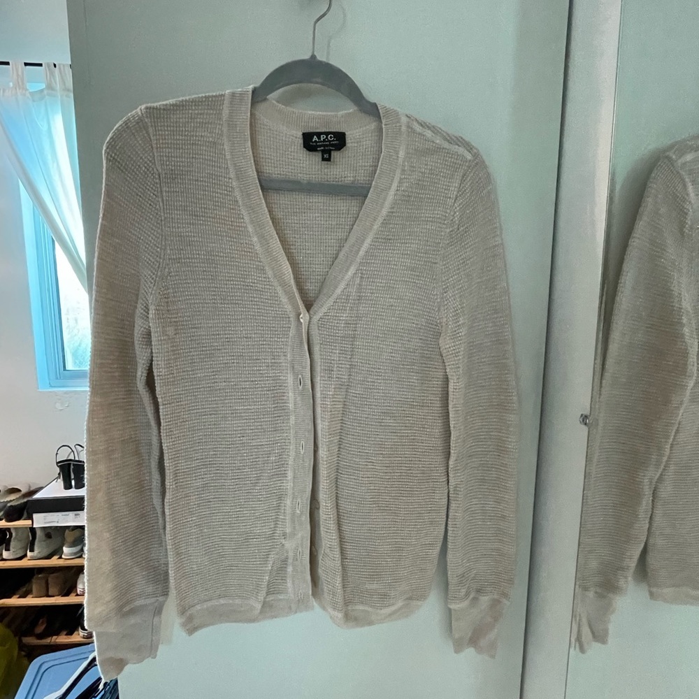 A.P.C. Beige Cathy Cardigan